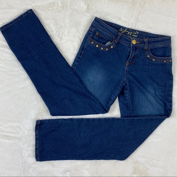 Jazzie Stretch Jeans straight taper leg Size 7/8 - Picture 1 of 4